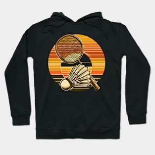 Retro Badminton Graphic Hoodie